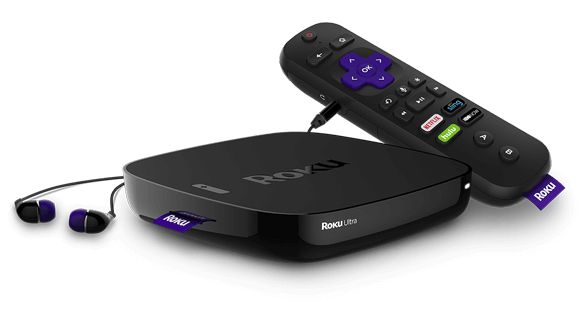 Le plus récent appareil et la plus récente télécommande Roku.