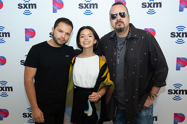 Mexican-American singer Ángela Aguilar, her legendary father Pepe Aguilar, and brother Leonardo Aguilar.