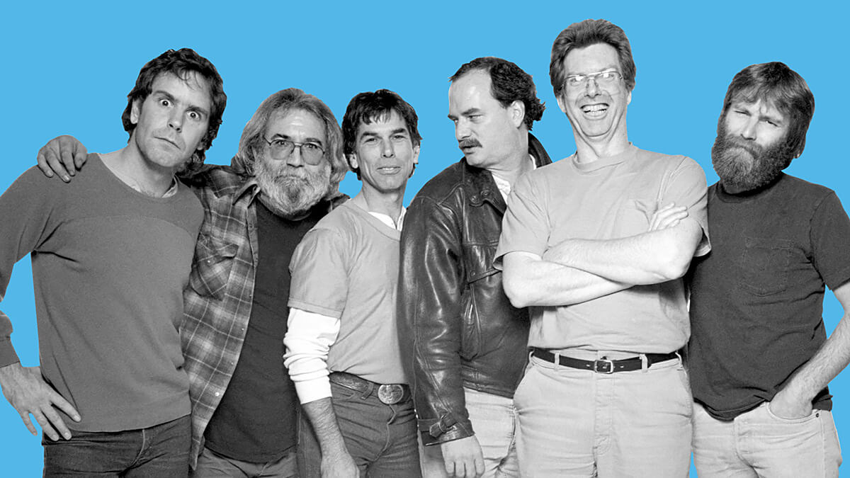An image of the Grateful Dead from the 1980s.