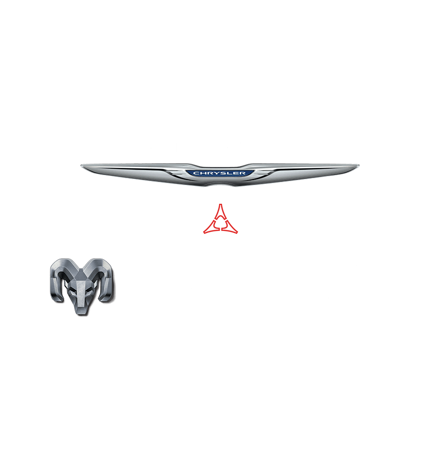Chrysler, Dodge, Jeep, RAM, Fiat, Alfa Romeo Logos