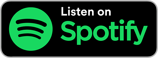 Rectangular button with a black background displaying the green Spotify logo and the words Listen on Spotify in bold green and white text.